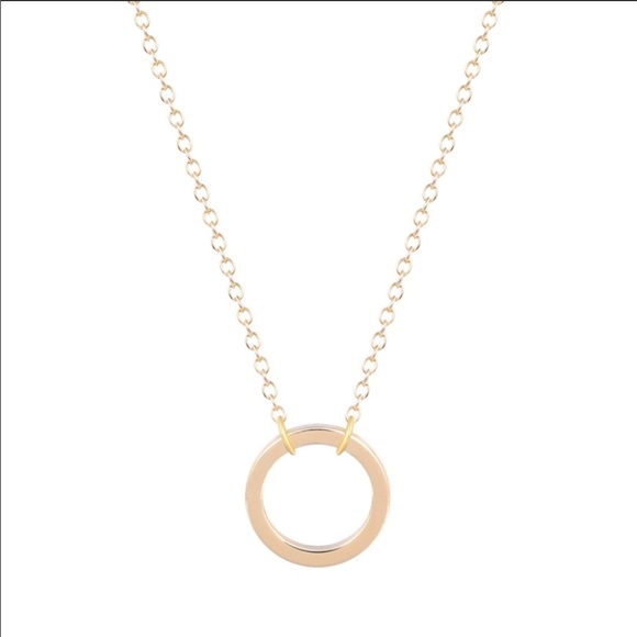 Dainty “Karma” Circle Pendant Necklace - Picture 3 of 4